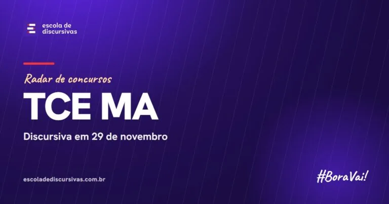 Radar de concursos da Escola de Discursivas: TCE MA