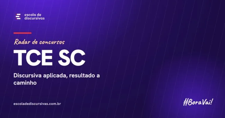 Radar de concursos da Escola de Discursivas: TCE SC
