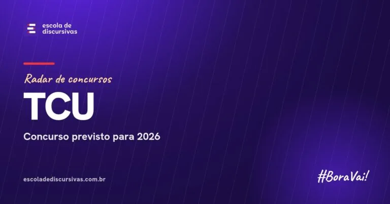 Radar de concursos da Escola de Discursivas: TCU